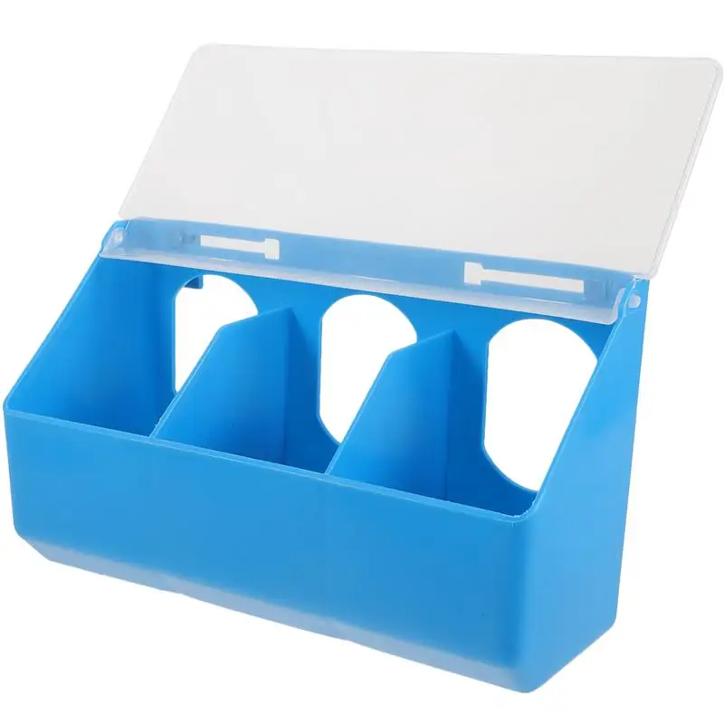 ja na wodę dla ptaków Wiszące pudełko karmę gołębi Plastikowy karmnik drobiu Gołąb Papuga Papużka Budgie Klatka Piasek Zawieszany