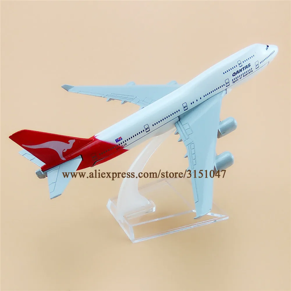 16cm Metal Alloy Plane Model Australian Air Qantas B747 400 Airlines Boeing 747 Airplane w Stand Aircraft Gift | Дом и сад