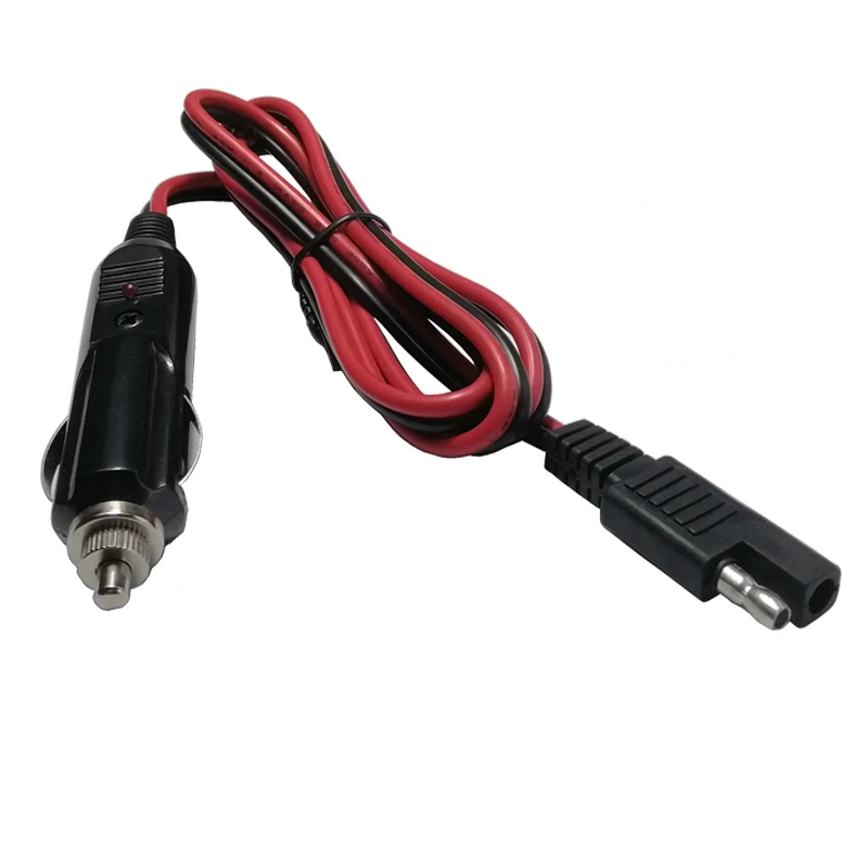 

SAE Extension Cable to Car Cigarette Lighter Plug 100CM 12V Heavy Duty 15A 14 AWG Electric Wires Pure Copper