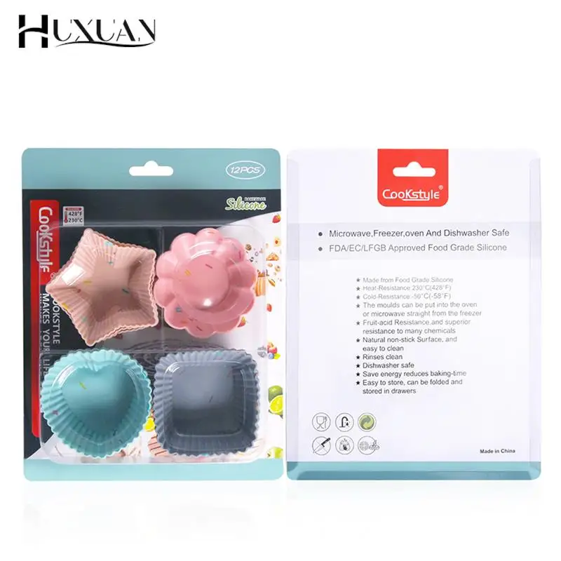 

12 шт., силиконовые формы для выпечки кексов