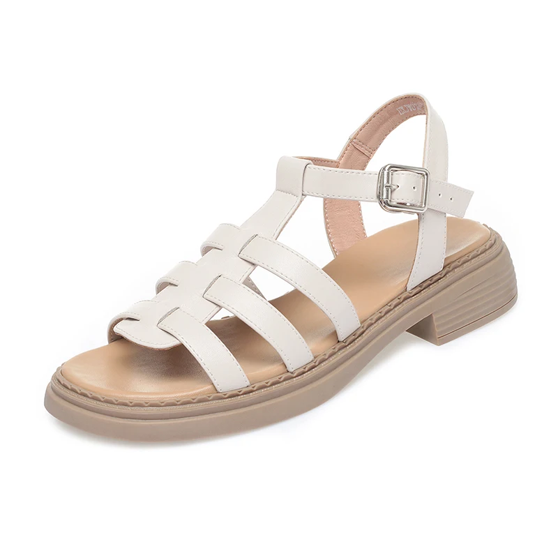 Platform Sandals for Girls Pumps Elegant Medium Heel Women's Shoes 2023 New Roman Luxury Designer Sandals Wedges Summer Footwear