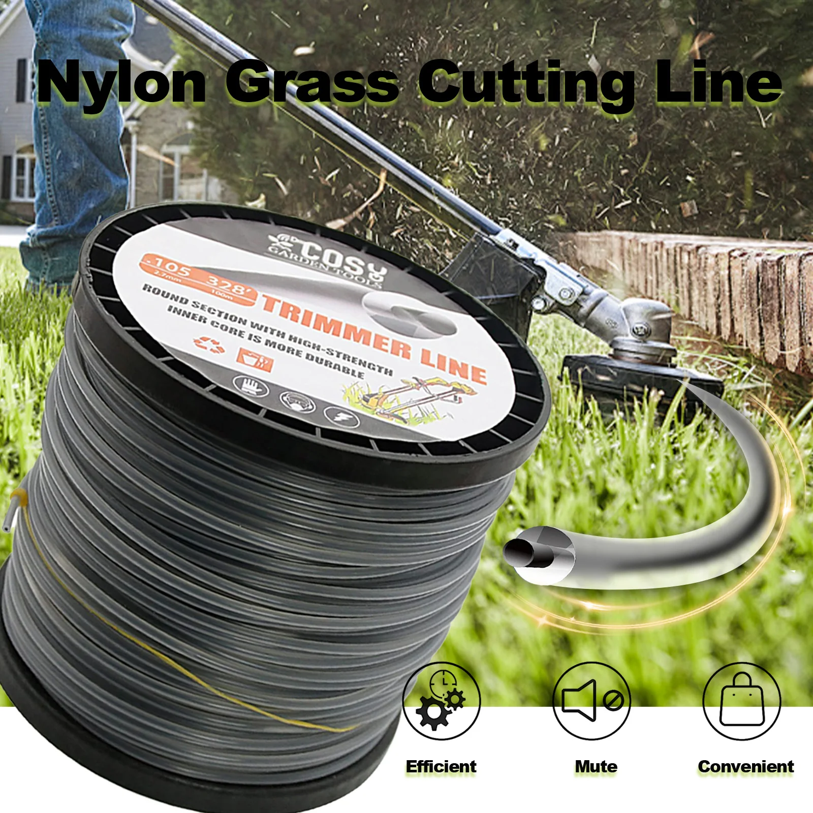 

COSY GARDEN TOOLS Многофункциональная леска для триммера 1 фунт