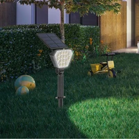 led solar spotlight outdoor solar spotlight landscape lights ip65 waterproof adjustable solar garden lights solar wall light