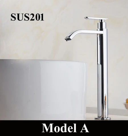 SUS304 одиночный высокий водопад для холодной воды кран для ванной хромированный или матовая отделка