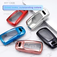 plating tpu pc car key cover shell for audi a6 a5 q7 s4 s5 a4 b9 a4l 4m tt tts tfsi rs 8s 8w key case holder auto accessories