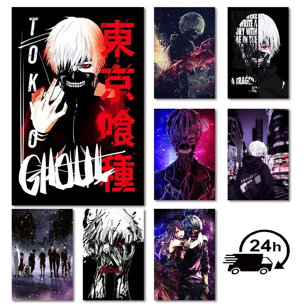 

Японский аниме Токийский Гуль постер канеки Кен Печать на холсте Настенная картина для спальни гостиной Декор настенное искусство