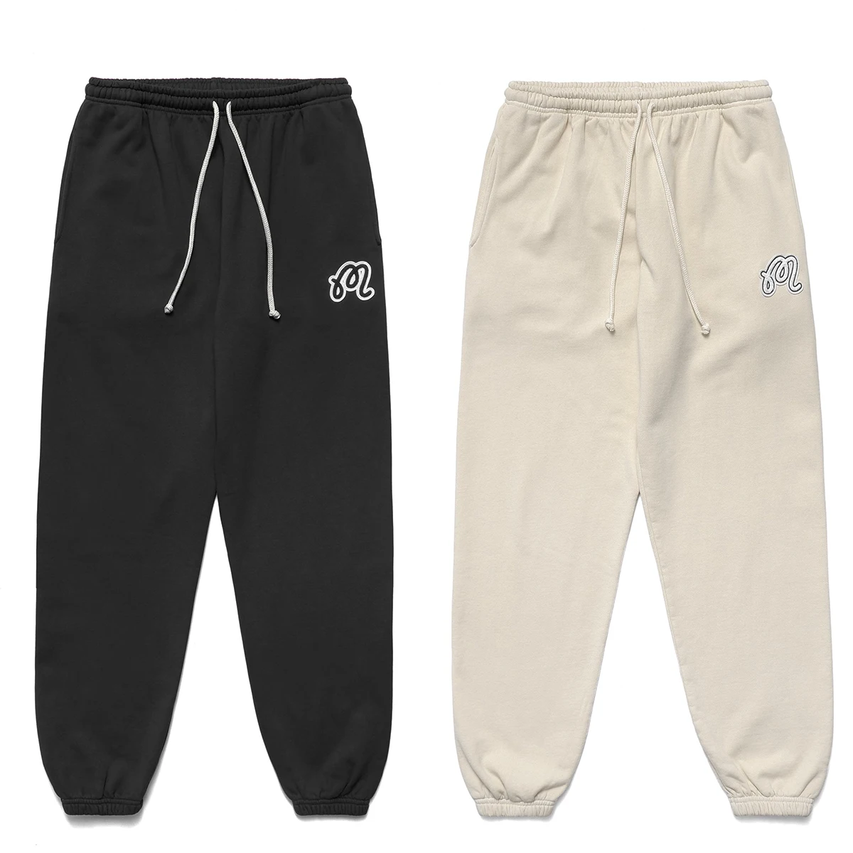 

Malbon Golf M Embroidered Golf Pants Script Varsity Sweatpant Golf Casual Pants