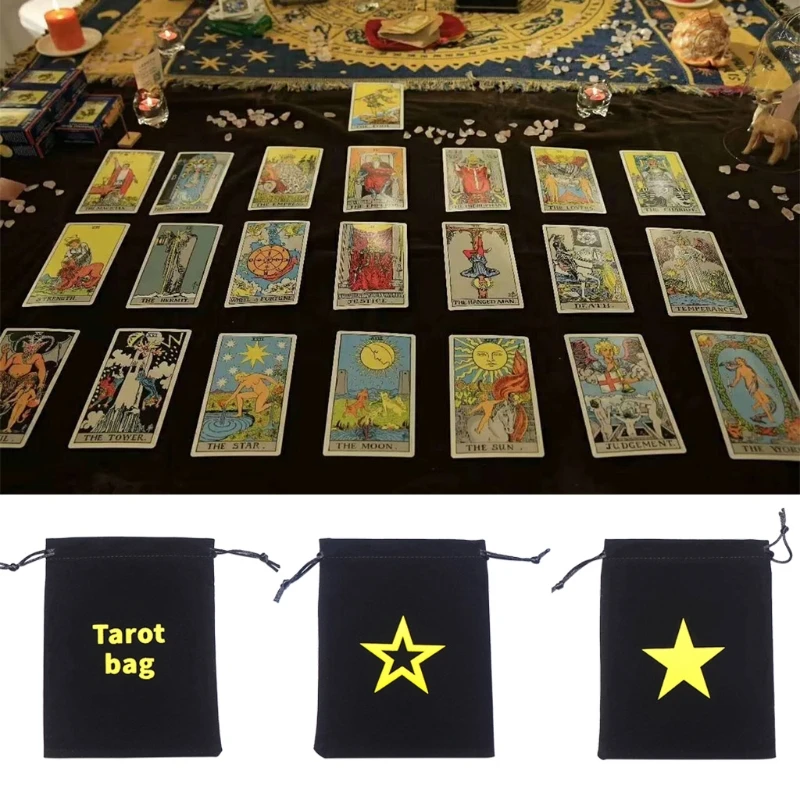 

Tarot Divination Velvet Tarot Cards Pad Pendulum Tarot Altar Table Cloth Board Game Jewelry Storage Tarots Flannel Bag 24BD