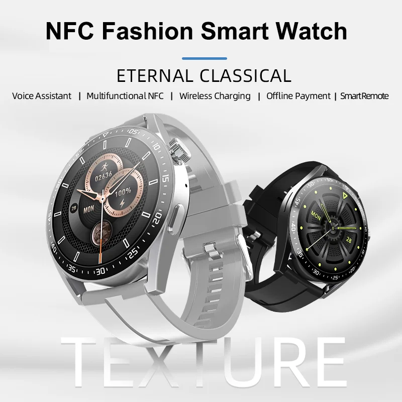 

Смарт-часы 1,39 дюйма 360*360 с поддержкой Bluetooth и NFC
