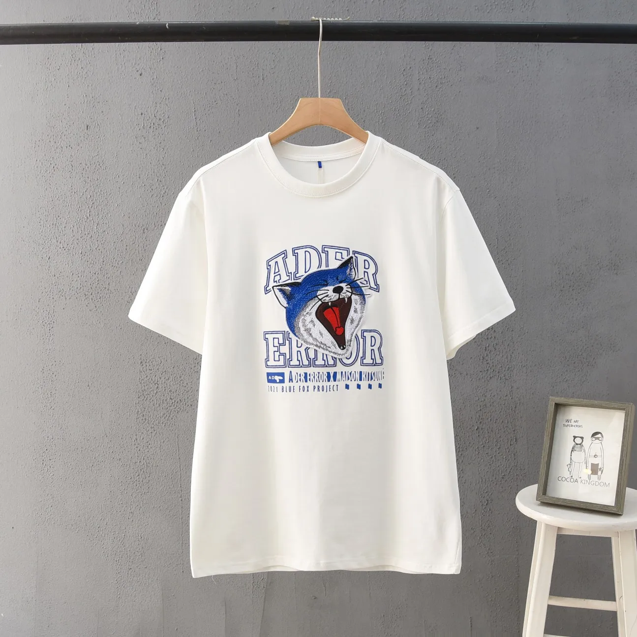 Высококачественные корейские брендовые футболки 1:1 с коротким рукавом вышивкой