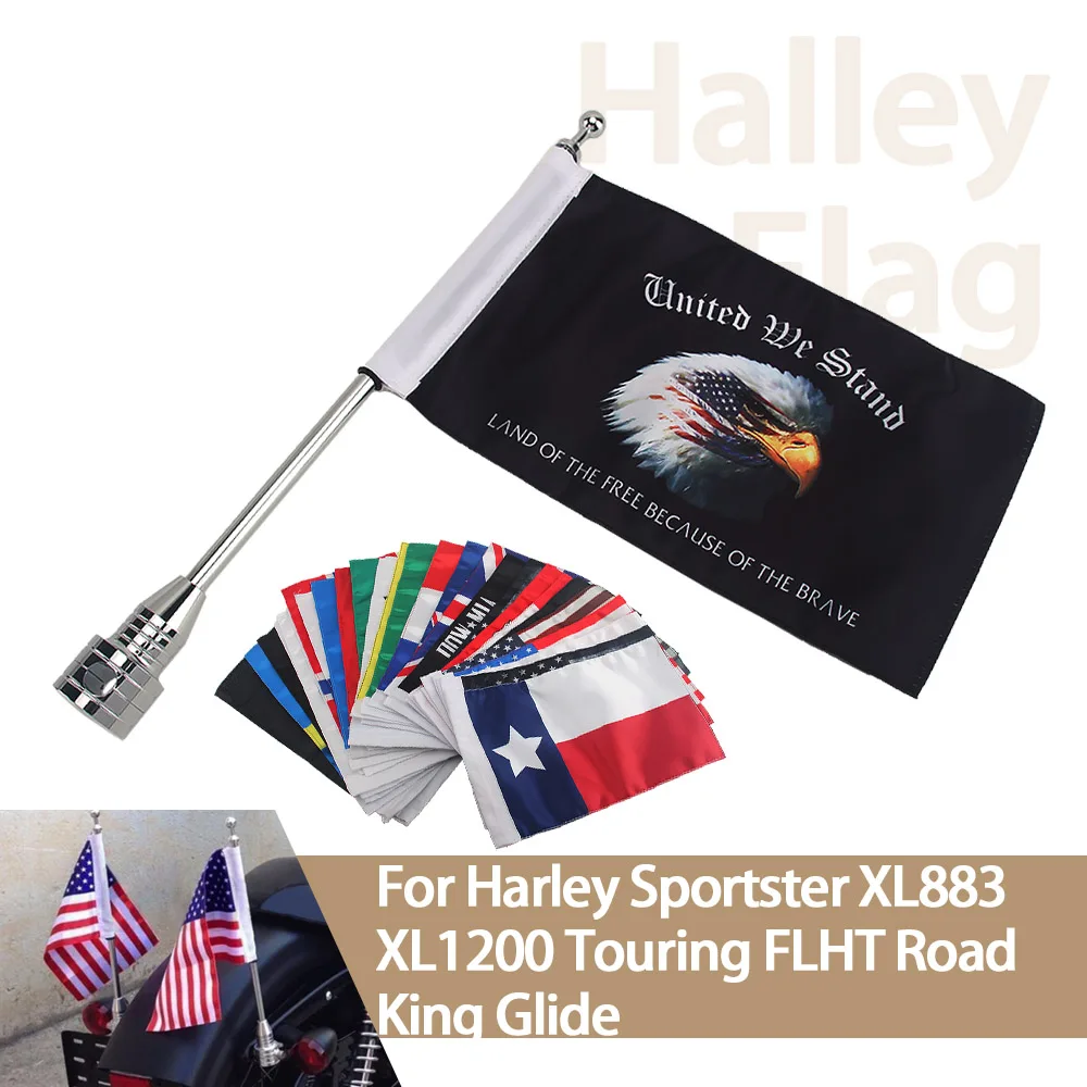 

Багажник для Harley Sportster XL883 1200 48 72 Touring FLHT Road King Glide, багажник для заднего крепления мотоцикла, боковой Полюс