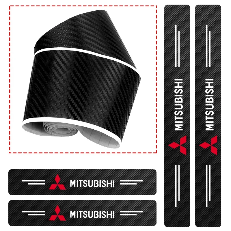 4 шт. защитная наклейка на порог педали с логотипом автомобиля для Mitsubishi Asx Lancer Pajero