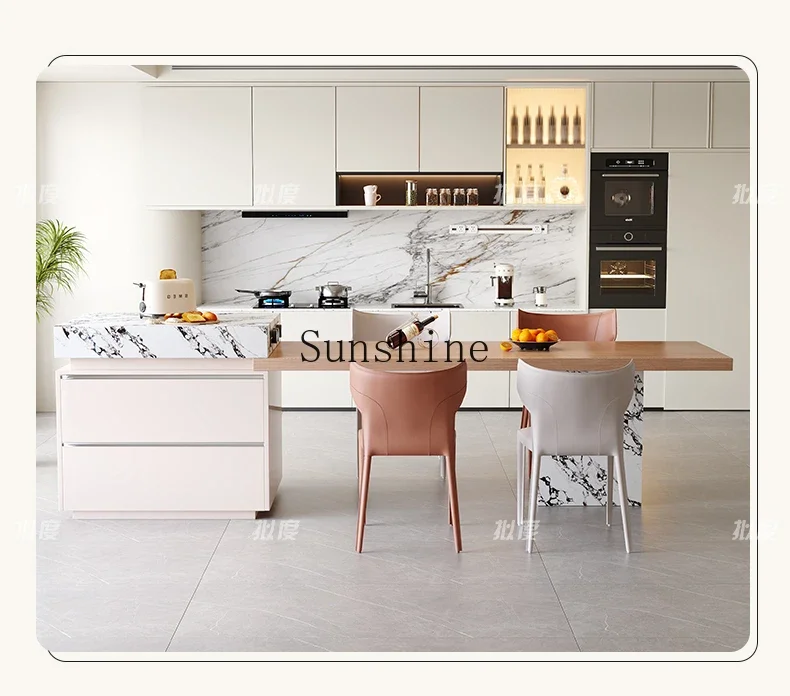 Роскошный телескопический островный стол из каменной плиты обеденный барная