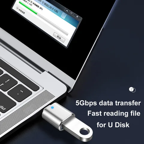 Адаптер USB 3.0 к типу C LED OTG к USB C USB-A к гнезду Micro USB Type-C для адаптеров HUAWEI Samsung Xiaomi POCO