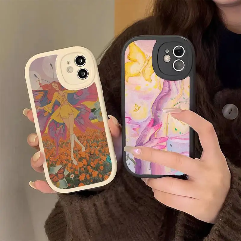 

Fashion Retro Butterfly Phone Case Hard Leather Phone Case For iPhone 14 13 12 Mini 11 14 Pro Max Xs X Xr 7 8 Plus 6 6s