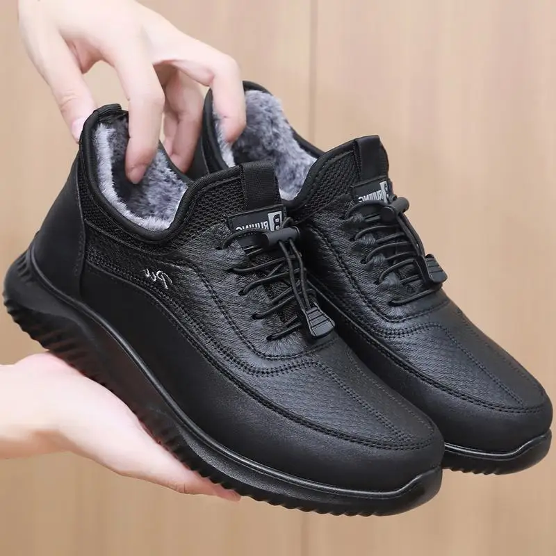 Зимняя мужская обувь. Старая пекинская тканевая Мужская обувь на хлопковой