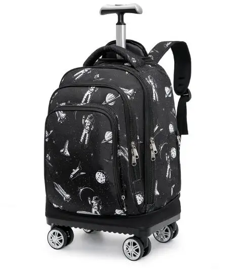 school rolling backpack for boys Rolling Backpack for girls Travel Luggage Trolley Bags  4 Wheels Laptop Backpack on wheels