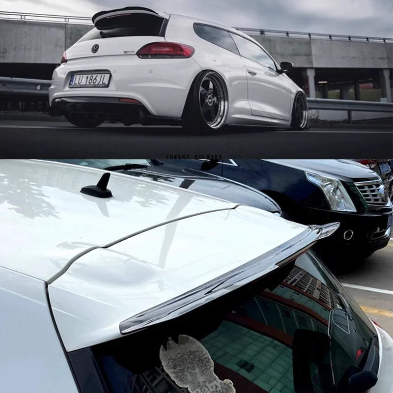 Для Volkswagen Scirocco 2009-2019 (не для R) АБС-пластик глянцевый черный спойлер на задний