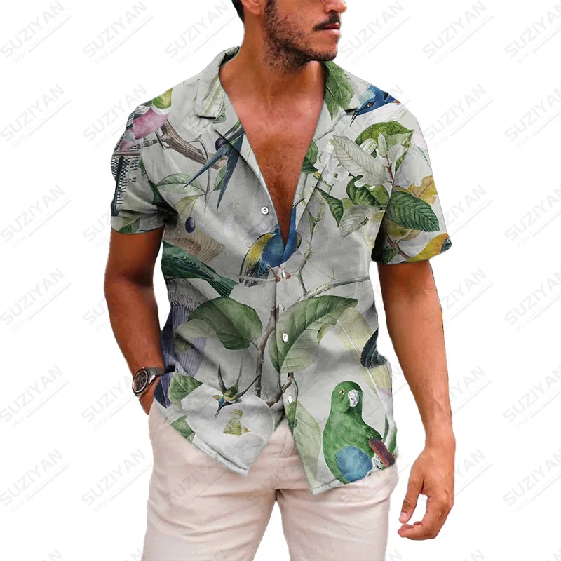 

Hawaiian Wear Men'S Clothing Stand Shirt Men Kinds Of Turn-Down Elements Hot England Urban Style Clothes Sale Male Fashion