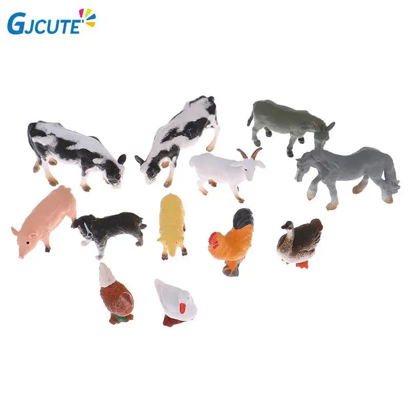

1PC Realistic Animal Figurines Simulated Poultry Action Figure Farm Dog Duck Cock Models Education Toys for Children Kids Gift