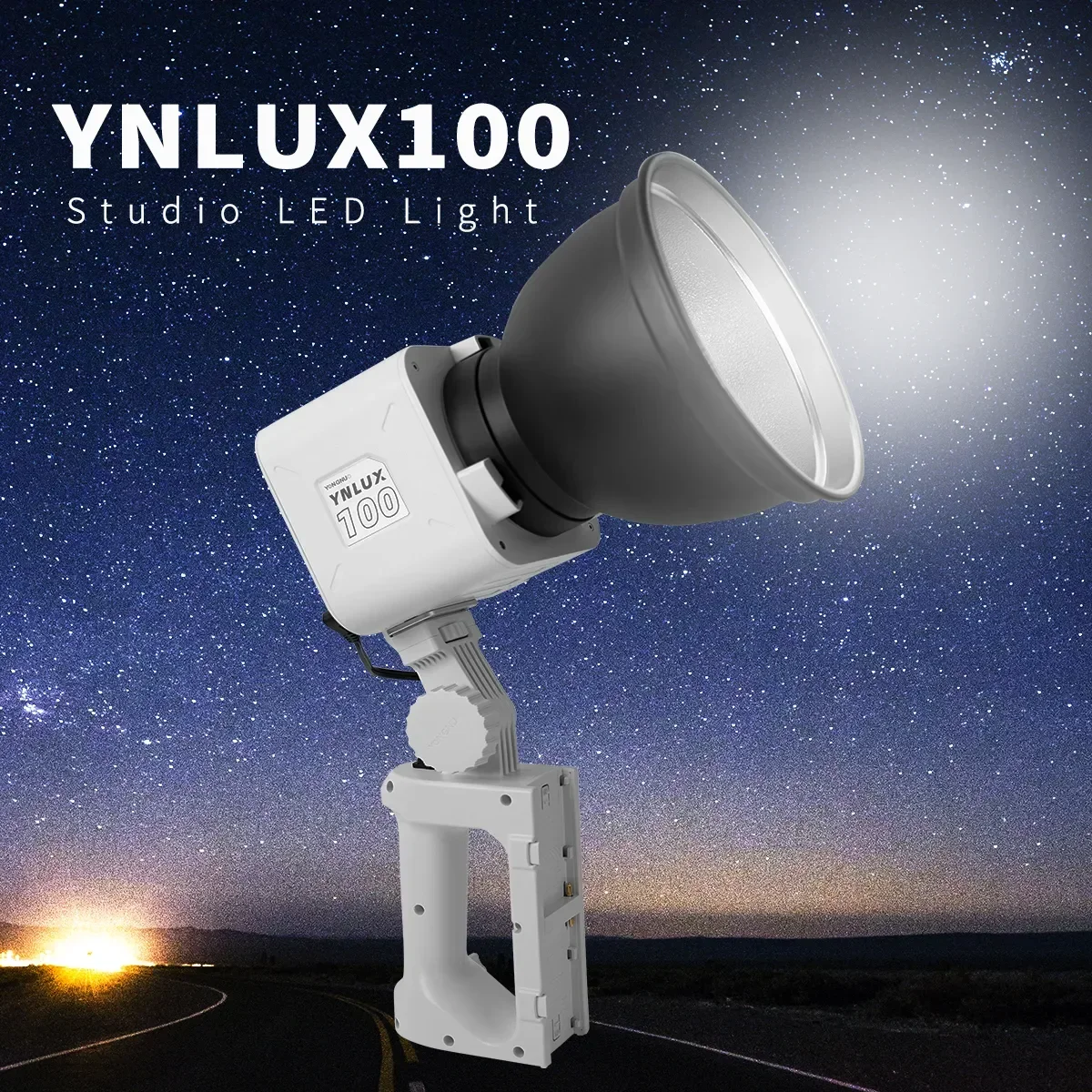 Фото Светодиодный ручной светильник Yongnuo YNLUX100 100W 3200K-5600K с креплением Bowens для использования на улице №1