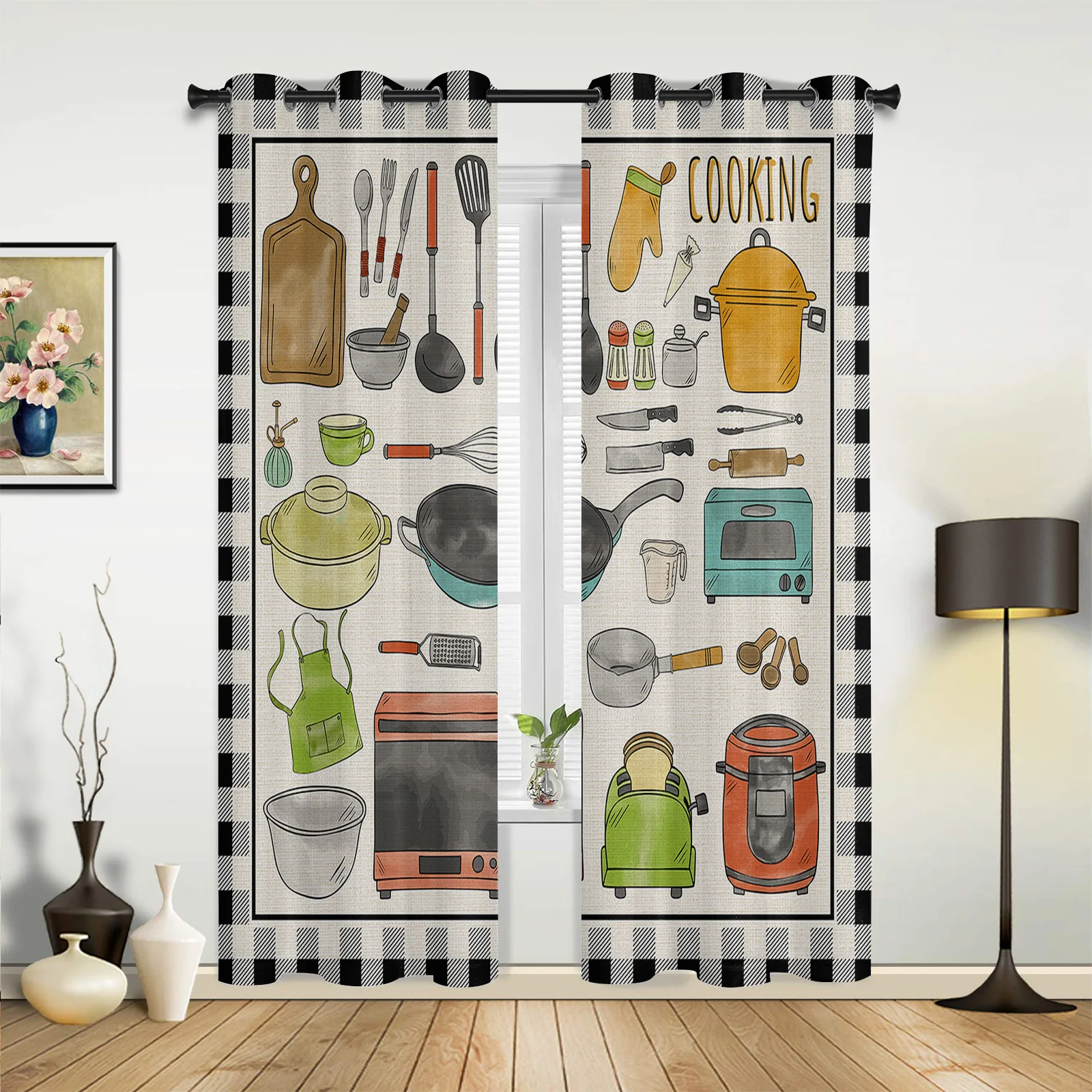 

Kitchen Cooking Window Treatments Curtains Living Room Window Curtain Modern Bedroom Kitchen Home Decor Drapes