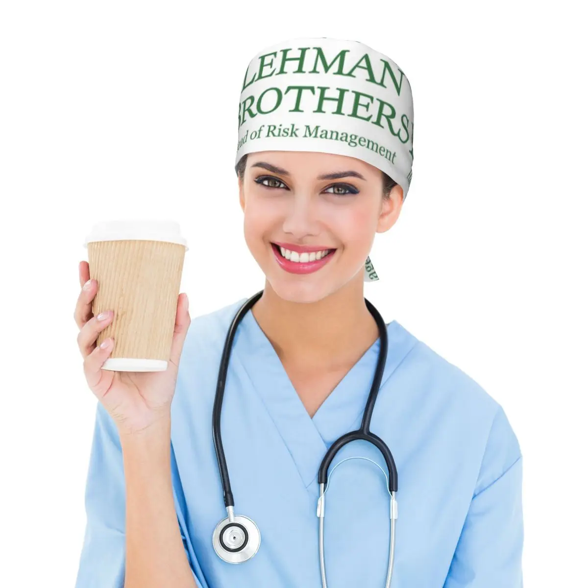 Фото Медицинская шапочка Lehman Brothers Risk Management 2008 Fin Scrub Hat для врачей, хирургов, мужчин и женщин, регулируемая, для стоматологов №2