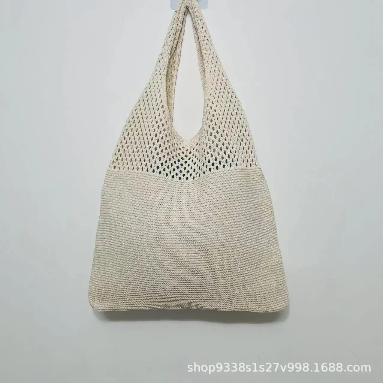 Новая трендовая женская сумка вязаная крючком в стиле ретро оплетка однотонная