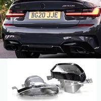 1 pair car exhaust tips 304 stainless steel square exhaust pipe for bmw g20 g21 m340i 330i 3 series 2019 2020 muffler tip