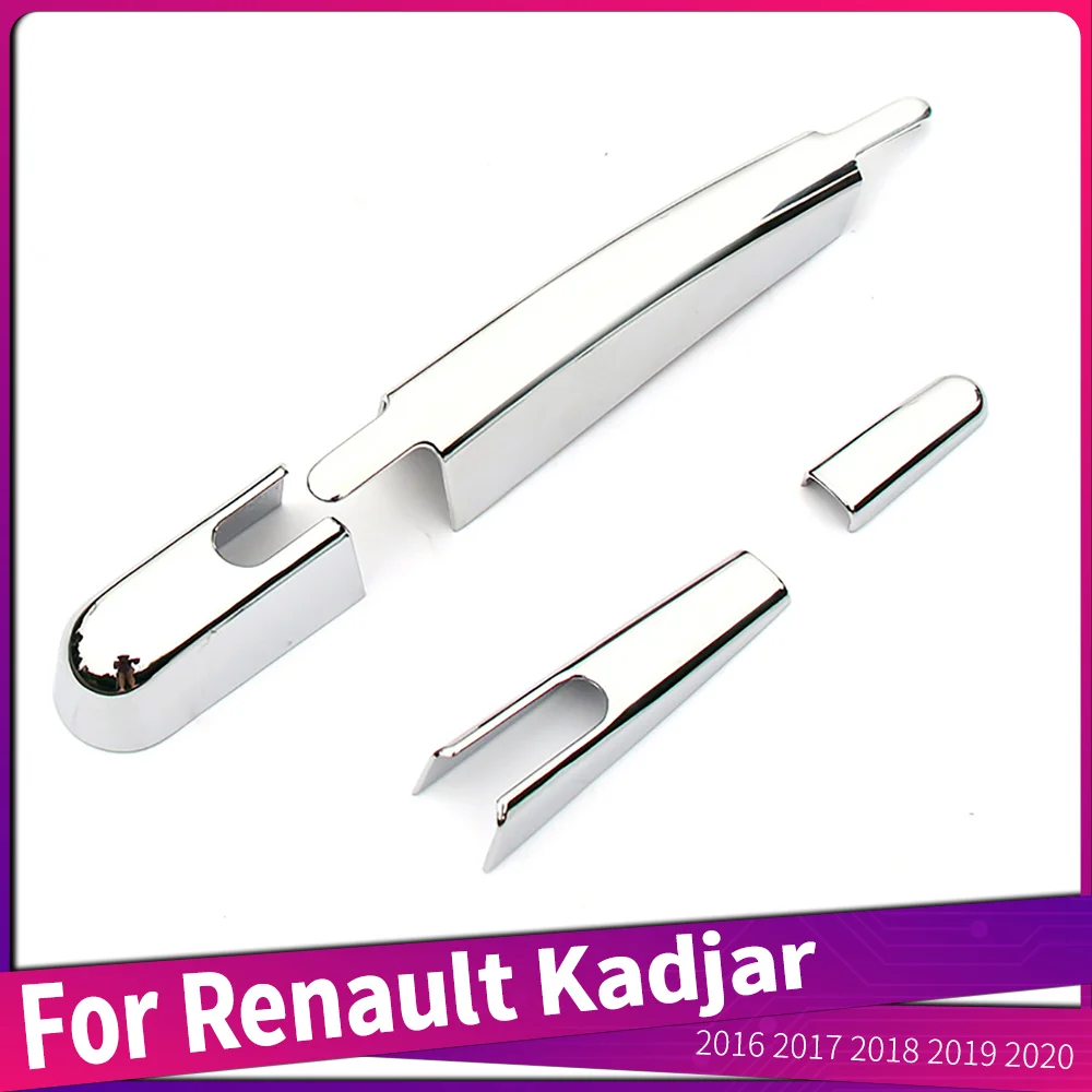 

For Renault Kadjar 2016 2017 2018 2019 2020 ABS Chrome Car Rear Window Rain Wiper Cover Trims Strip Sticker