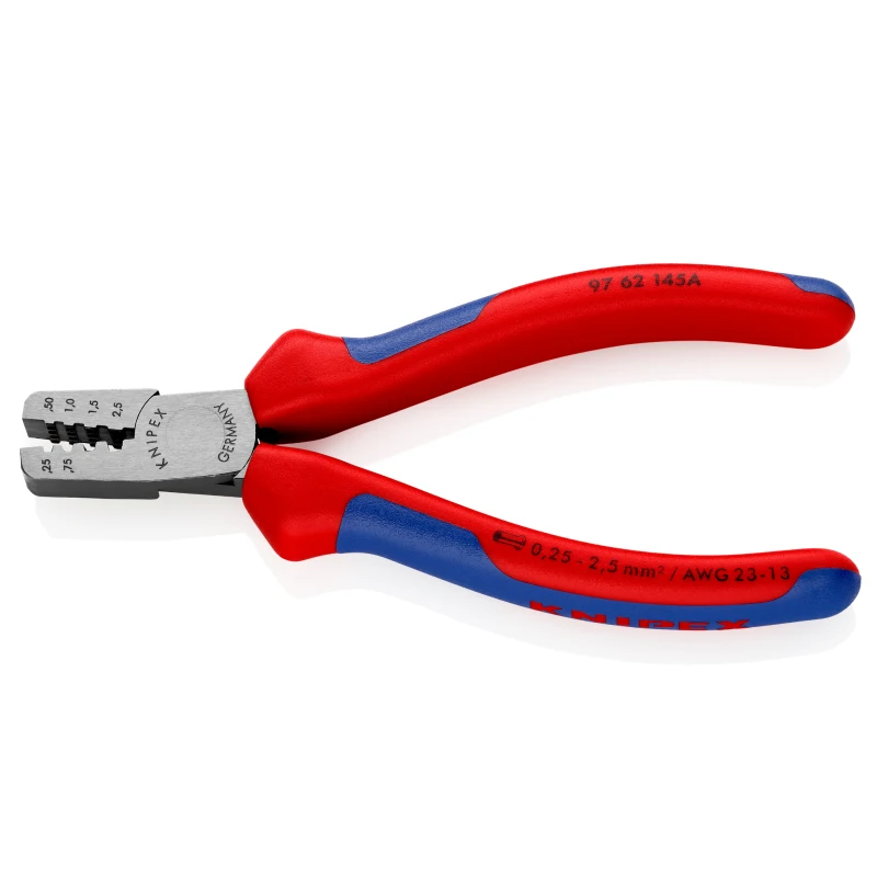 Фото Клещи для обжима корпусов KNIPEX 97 62 145 A, диапазон применения 0,25-2,5 мм², Т-образный формат обжима №2