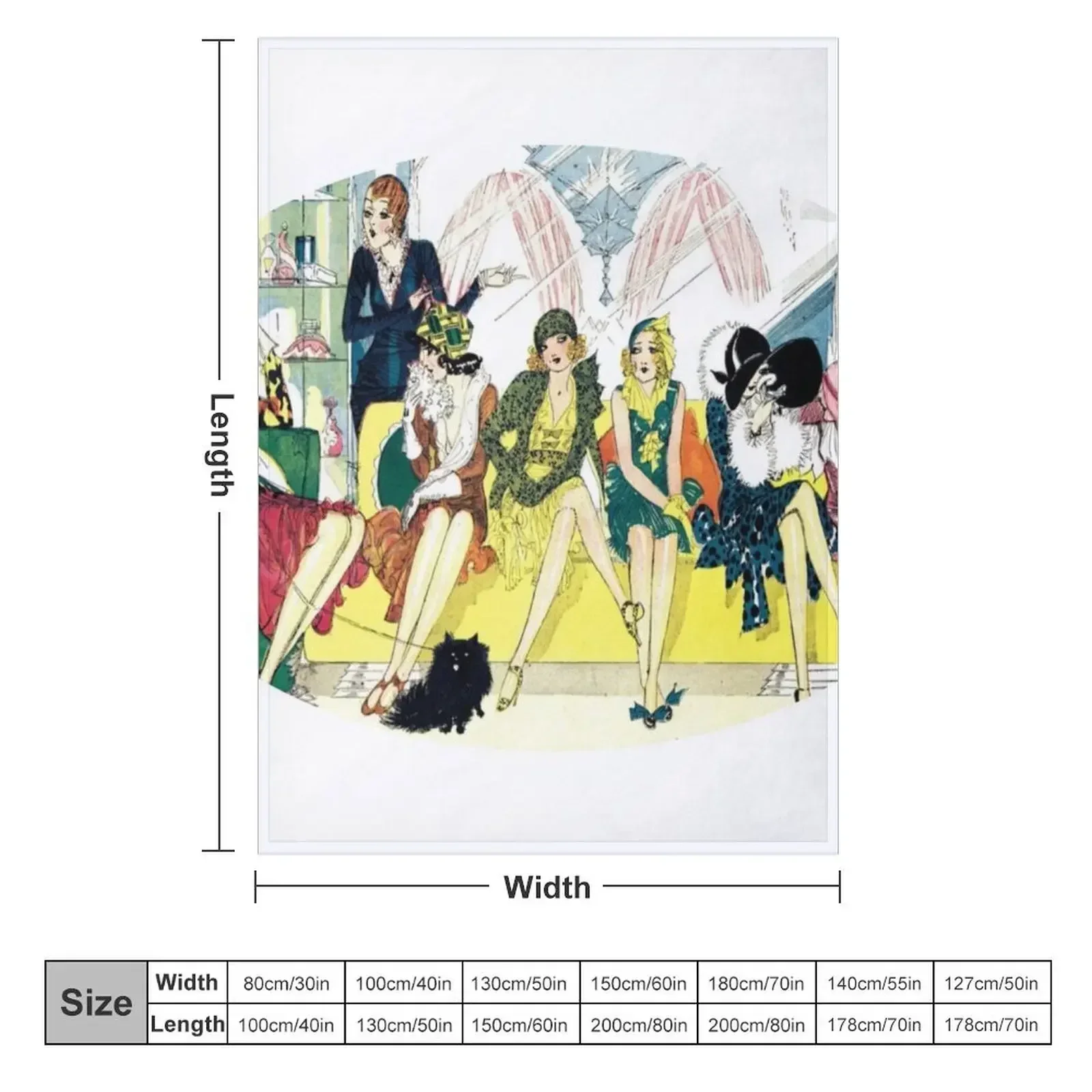 Одеяло Flappers Shopping от Nell Brinkley HD рождественские украшения туристические меховые