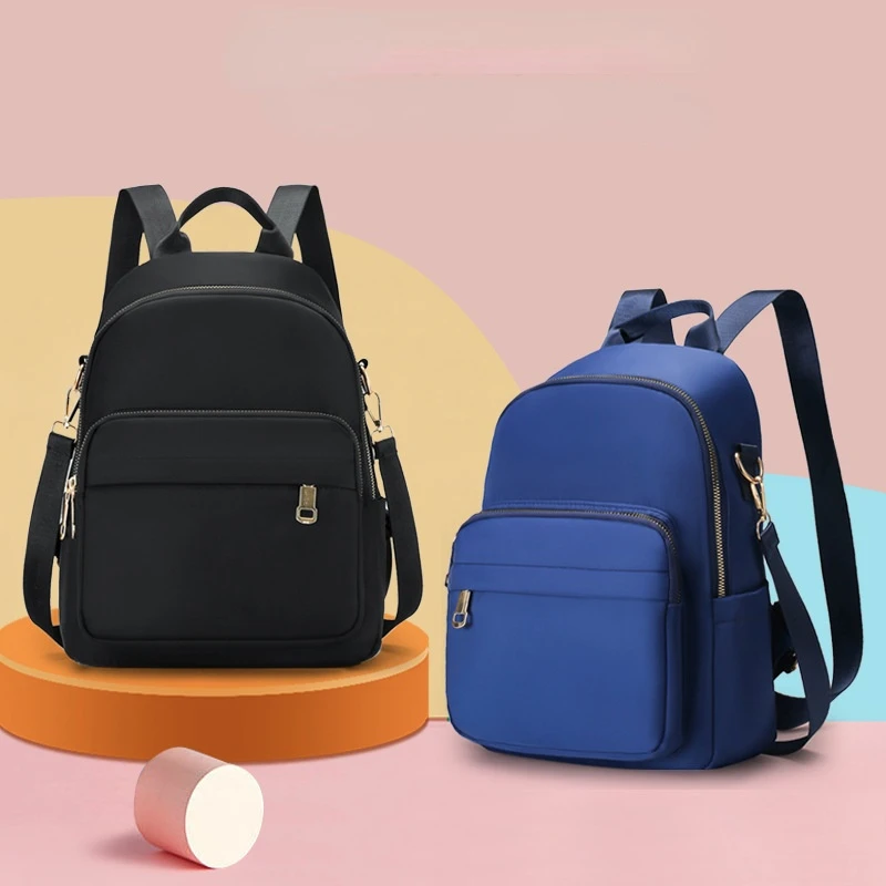 

Women's Small Backpack Waterproof Nylon Shoulder Bags Student School Bag Suitable for Teenager Girls' Travel Backpacks