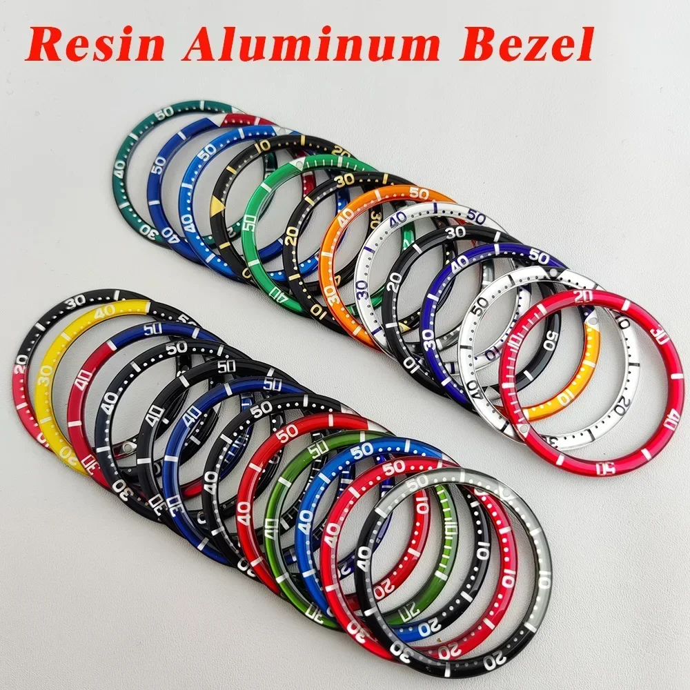 

38mm Resin Aluminum Bezel Insert For Brand Watch Case SKX007 SKX011 Divers SUB Replacement of Watch Parts Replace Ring NEW DIY