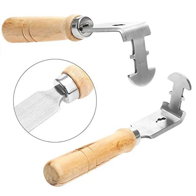 Скребок для удаления меда с деревянной ручкой из нержавеющей стали |