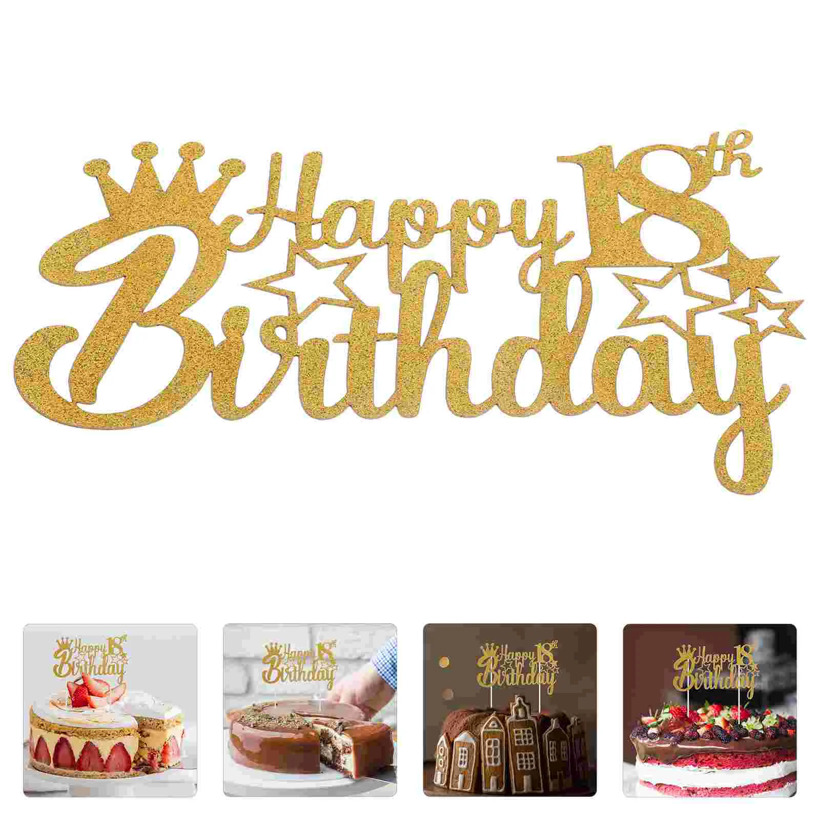 

Decorate Cake Insert Baby Paper Cup Food Dessert Picks 18th Birthday Decorations