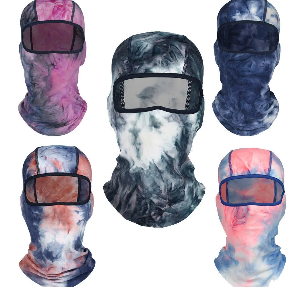 

Зимняя ветрозащитная теплая шапка Tie-dye, лыжная маска