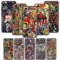 comics marvel characters phone case for redmi k40 k40s k50 6 6a 7 7a 8 8a 9 9a 9c 9t 10 10c pro plus gaming silicone case