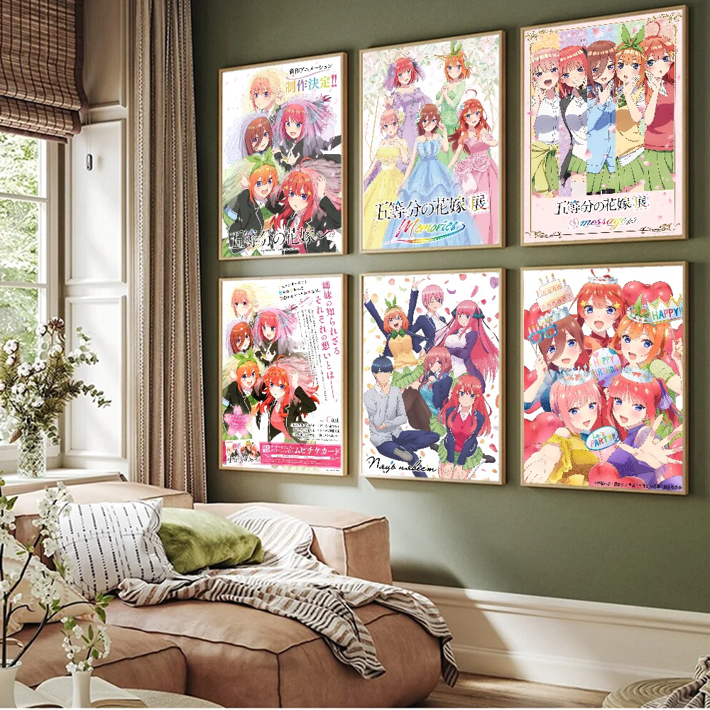 Аниме Q-Quintessential Quintuplets хорошее качество принты и постеры винтажная комната
