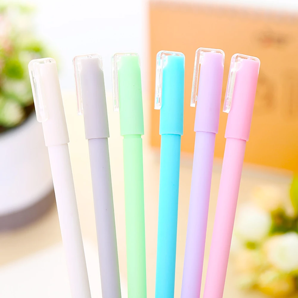 

Японские кавайные школьные ручки 40 шт., Необычные гелевые ручки карамельных цветов для письма, милые канцелярские принадлежности для девоч...