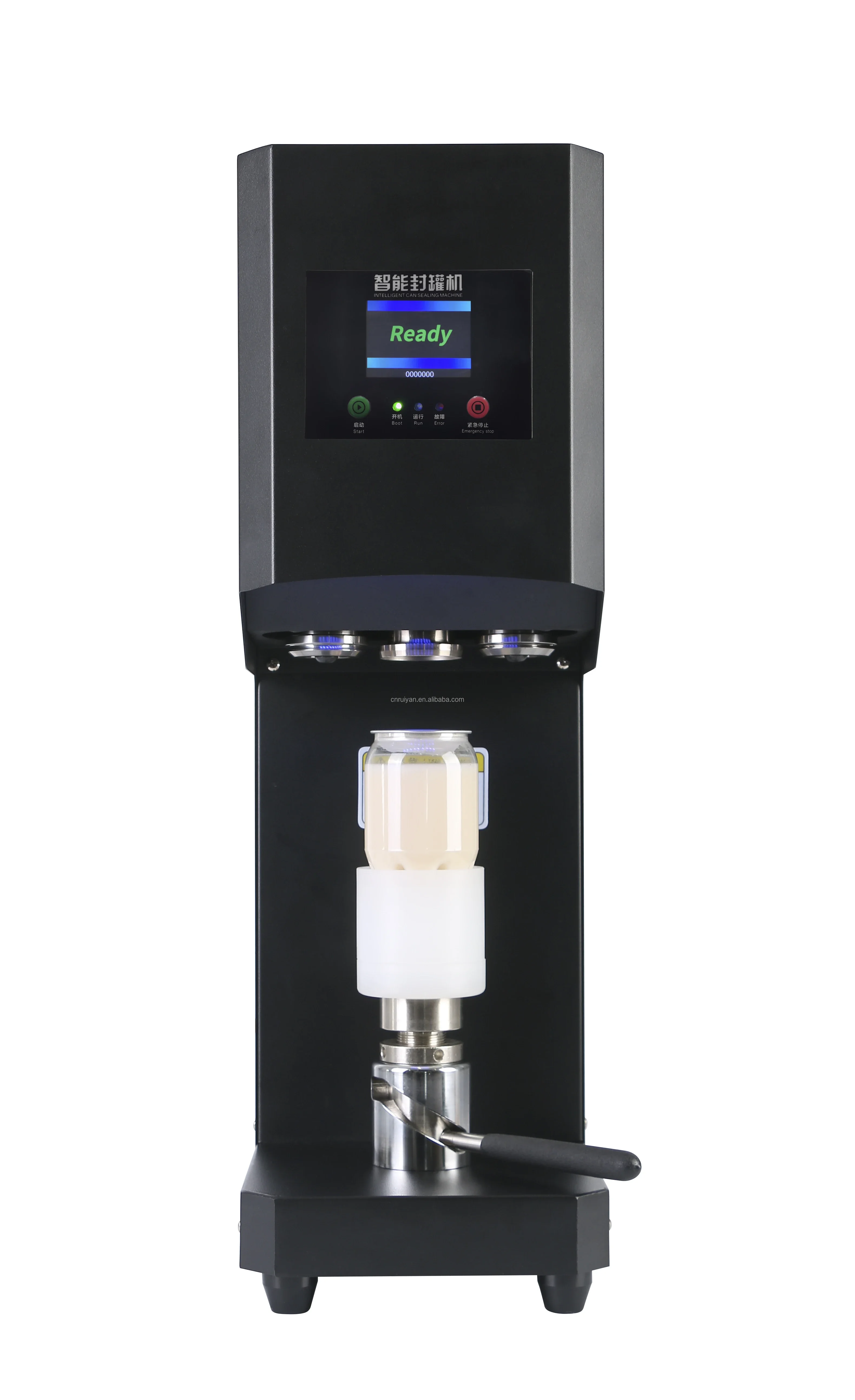 машина для запечатывания банок вращающаяся модель 100C бутылок и чашек. Система