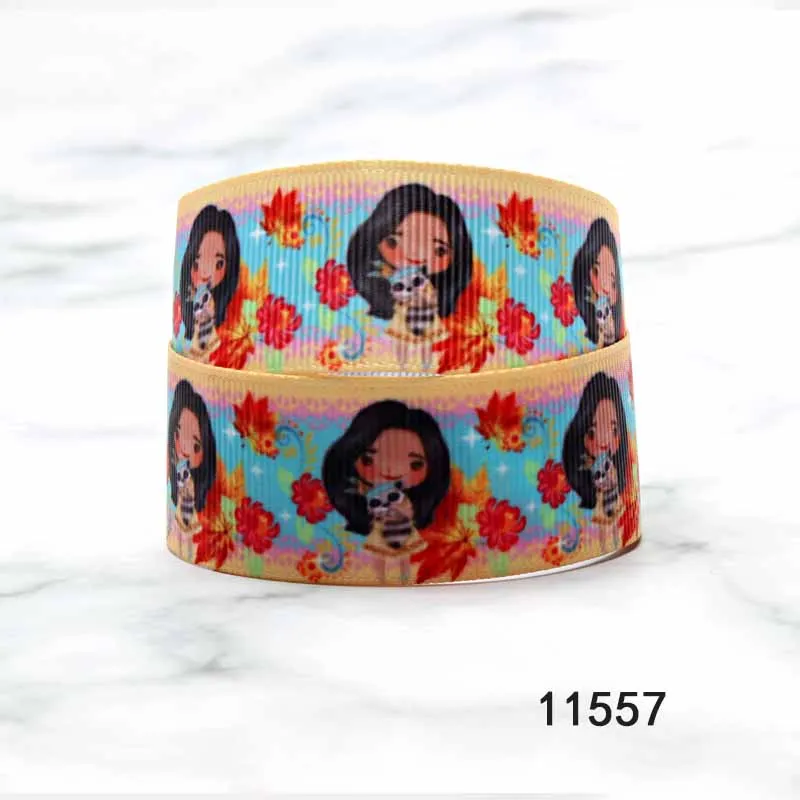 10yards Printed Disney Princess Style Grosgrain Ribbon for DIY Bows Craft Supplies Decoration | Ribbons