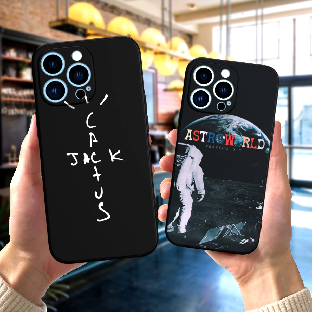 

Black tpu case for iphone 5 5s se 2020 6 6s 7 8 plus x 10 cover XR XS 11 12 13 mini pro MAX cactus jack travis scott hiphop