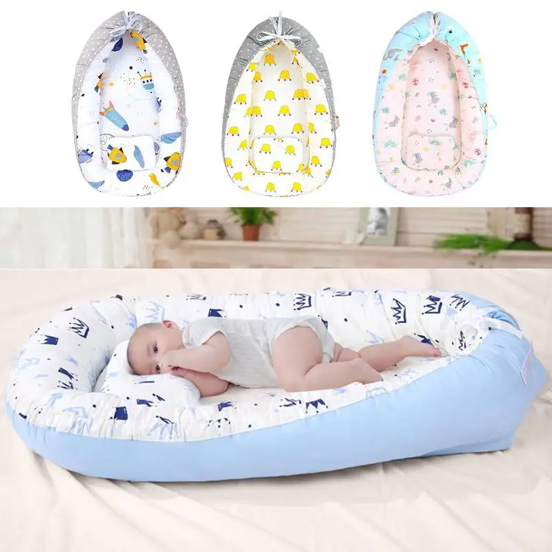 

Portable Infant Newborn Baby Lounger Baby Nest Bed For Girls Boys Cotton Crib Toddler Bed Baby Nursery Carrycot Sleeper Bed
