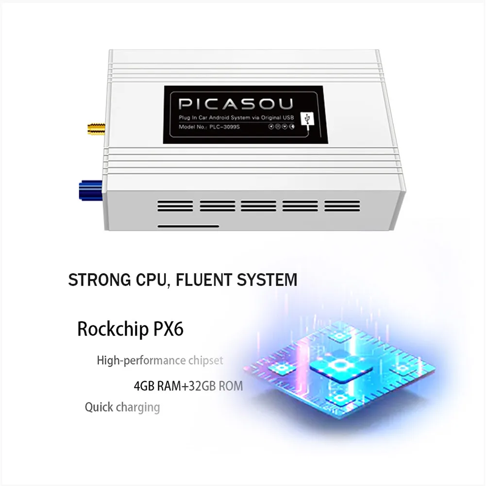

HDMI Input Carplay Ai Box Multimedia Smart Box 4G+64G Wireless Car Mini Box For Audi Benz Kia Volvo VW Ford Skoda Toyota Honda