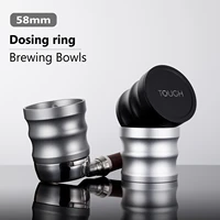 58mm dosing ring brewing bowls coffee sniffing mug powder feeder tank aluminum alloy coffee tamper espresso cafe accessory