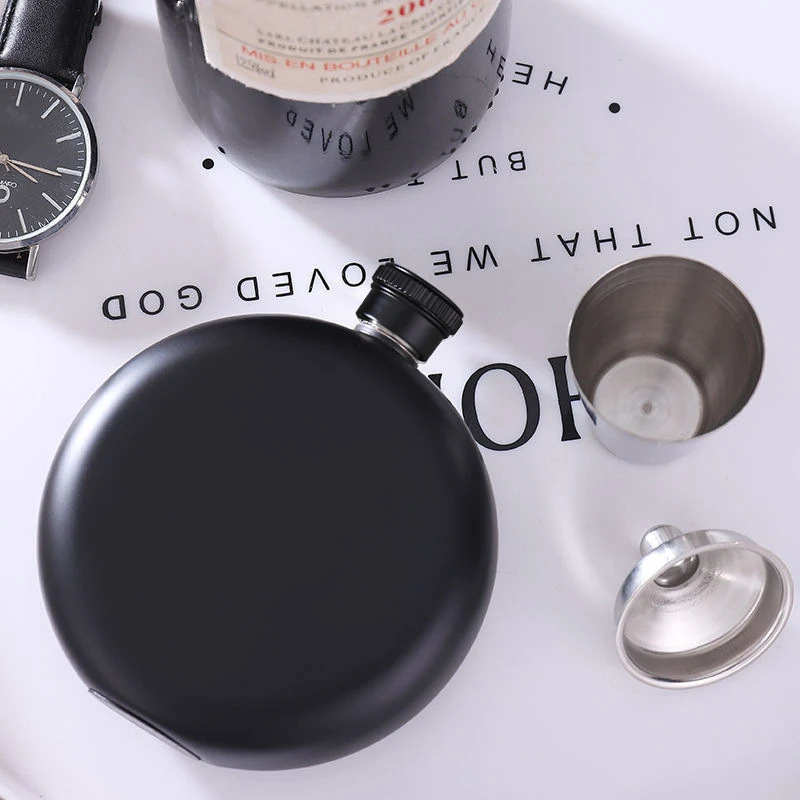 Круглая фляжка из нержавеющей стали объемом 5 унций личная креативная
