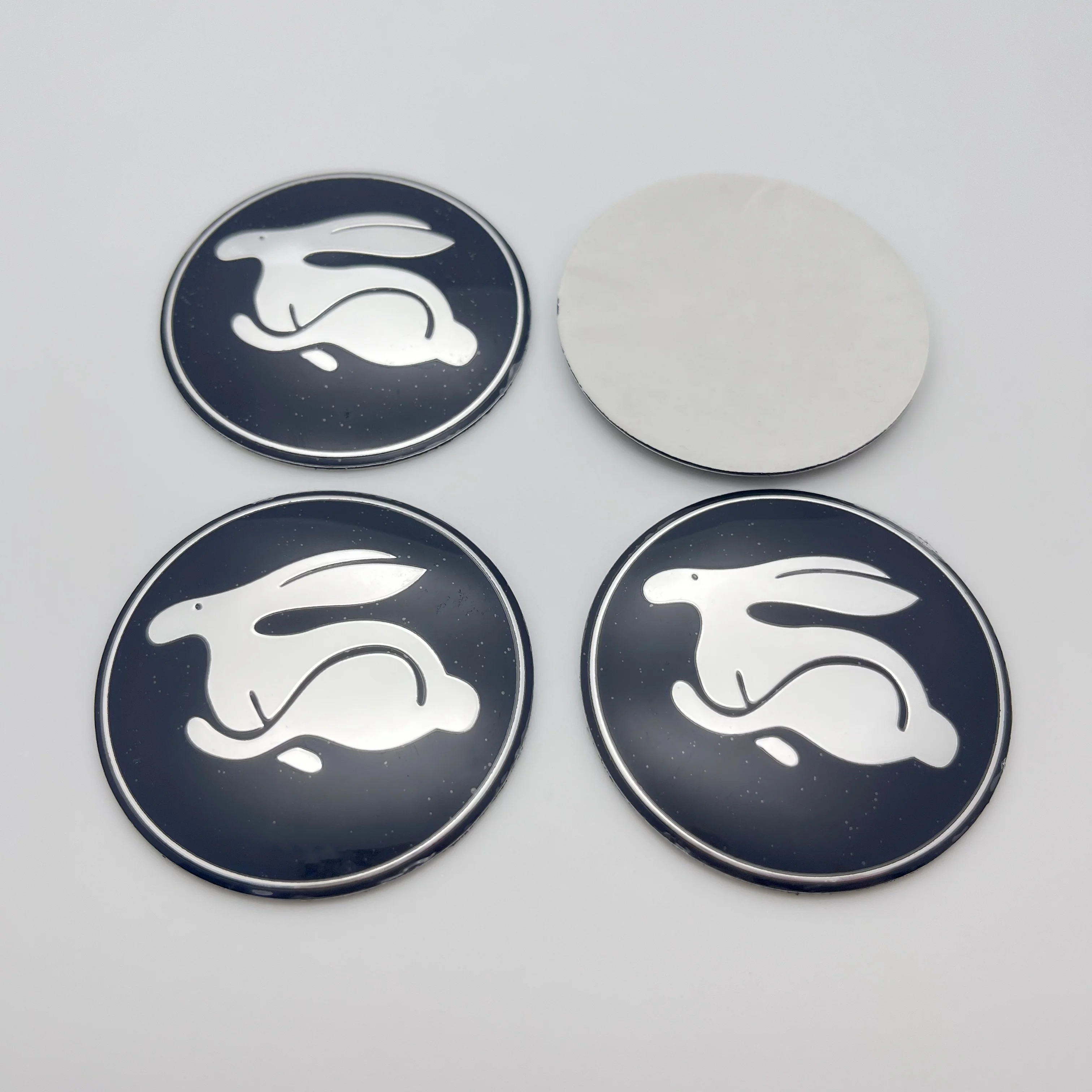 4 шт./компл., 56 мм, 60 мм, логотип кролика, центральная крышка ступицы колеса автомобиля, значок, пылезащитная крышка, ремонт, эмблема, наклейка, Стайлинг, автомобильные аксессуары, наклейка