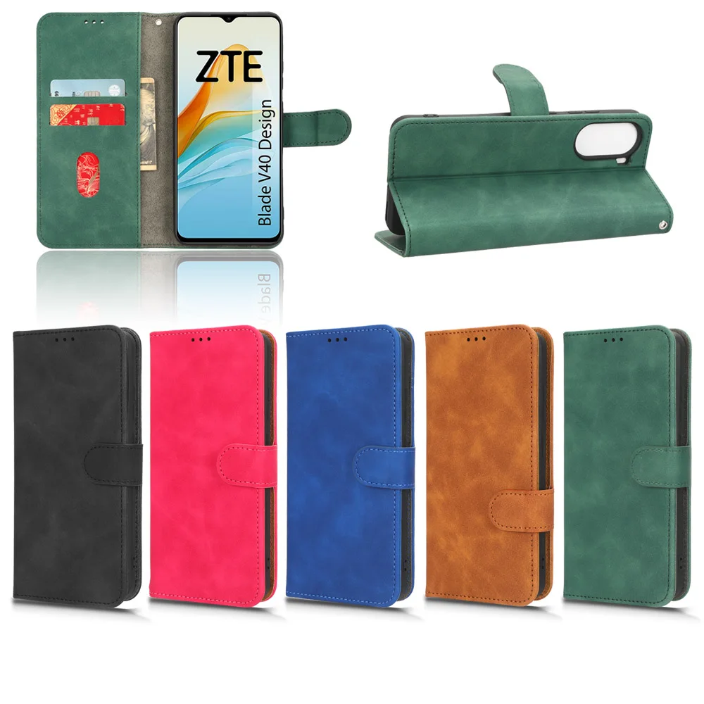 

Flip Leather Case For ZTE ibero 5G III II Blade v40 Design A32 a72 A52 Vita V30 A31 A51 A71 nubia Red Magic 8 pro plus 7 Cover