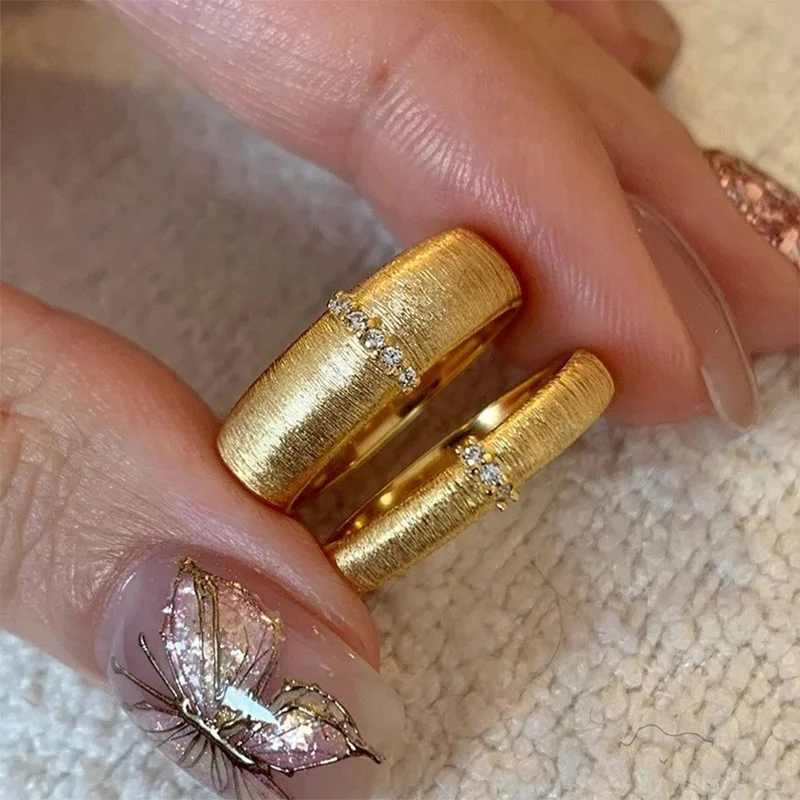 Женское Минималистское Золотое Кольцо С Фианитом Винтажное Элегантное